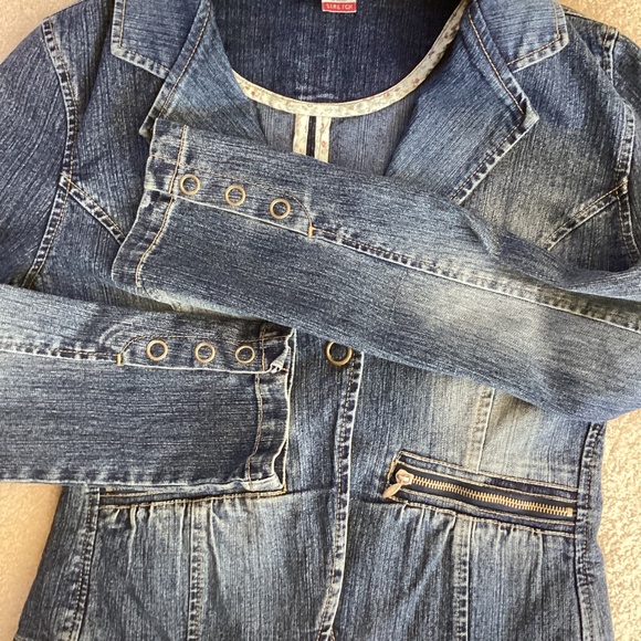 Unionbay Jeans Denim Taylored Snap Front Jacket - Picture 7 of 8